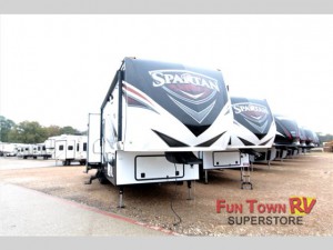 The Prime Time RV Spartan fifth wheel.