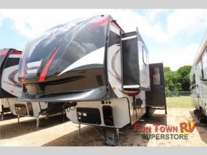 Check out the Vengeance fifth wheel toy hauler!