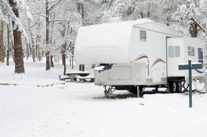 Snow covered Rv