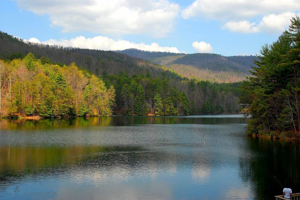 Beautiful lake in Helen, GA